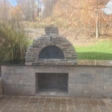 outdoor fireplace
